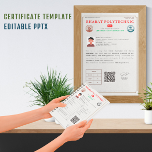 Diploma Certificate & Marksheet Template (PowerPoint)